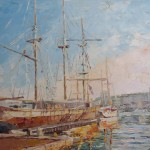 Golden Port. Oil on canvas, 73x60 cm