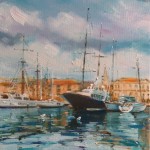The Old Port. Marseille Town-hall. Oil on canvas, 24x33 cm