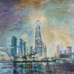 Big City Lights. Oil on canvas, 100x81 cm