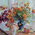 Autumn Flowers. Oil on canvas, 54x73 cm