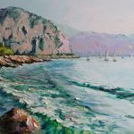 (English) Côte d’Azure. Oil on canvas, 50x61 cm