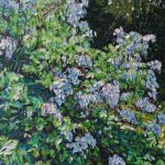 Lilac in my garden. Oil on canvas, 100x50 cm