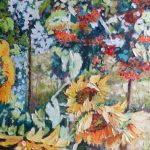 (English) Sun palette II. Oil on canvas, 100x50 cm