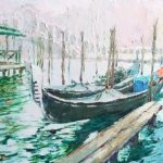 (English) Morning in Venice. Oil on canvas, 100х50 cm